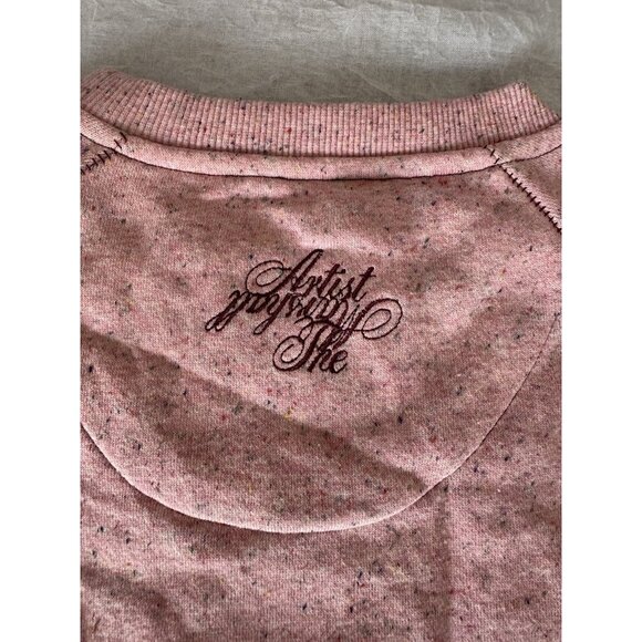 Marshall Artist Women's Classic Sweatshirt Size XL Pink Fleck Speckled Crew Neck - Picture 12 of 12
